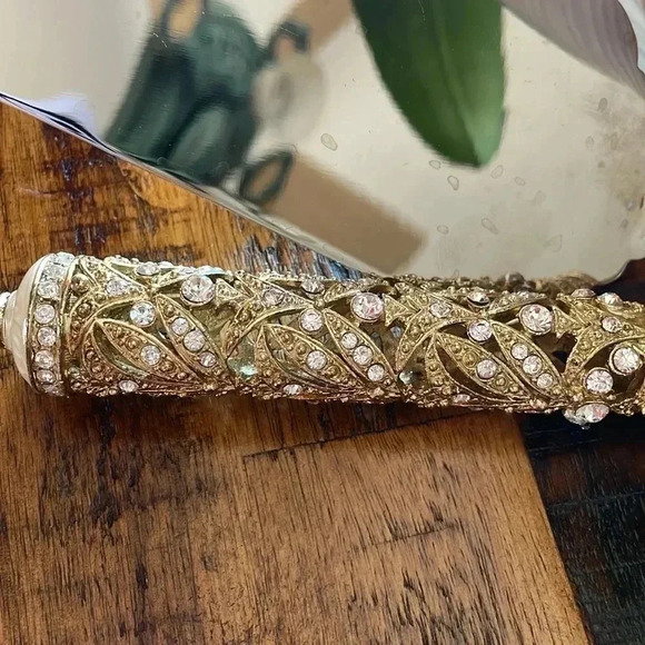 Gold Swarovski Cake Cutting Knife Set - Picture 5 of 7